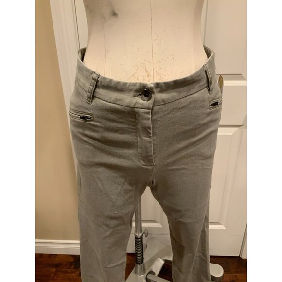 Theory Gray Denim Skinny Jeans W/ Zipper Pockets, Size 6 - Picture 2 of 6